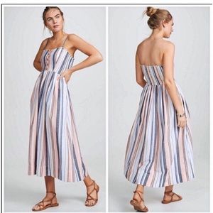 Free People Lilah midi dress strapless striped